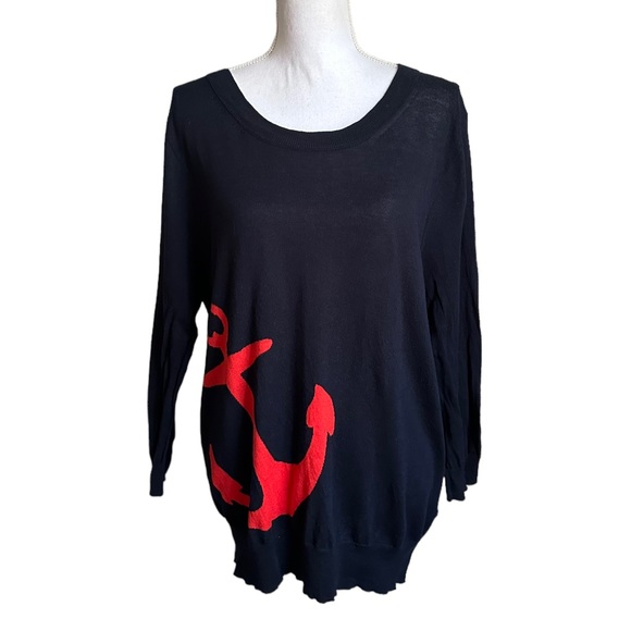 J. Crew Cotton Anchor Crewneck Sweater Size XL - Picture 4 of 17